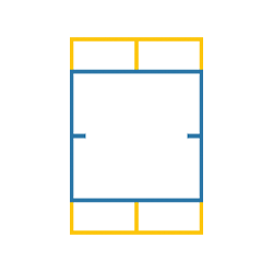 2.018m² configuration · 1.740m × 1.160m